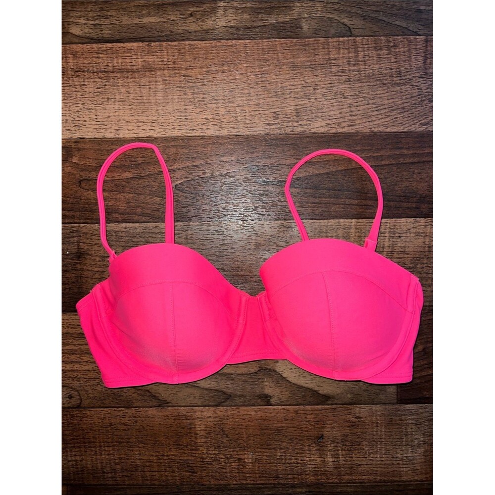 Old Navy Bright Neon Pink Strapless Convertible Push-Up Bra